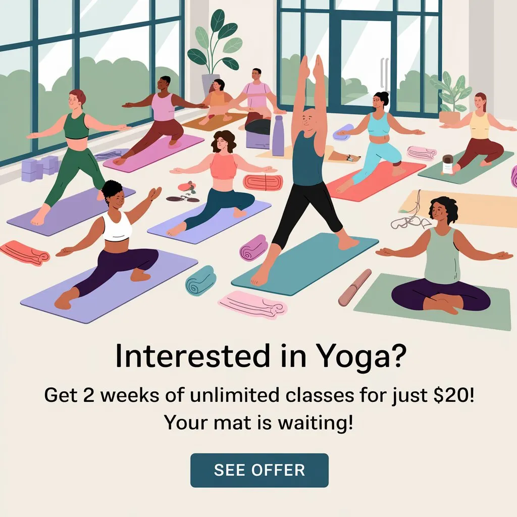 Yoga ad: Interested in yoga?