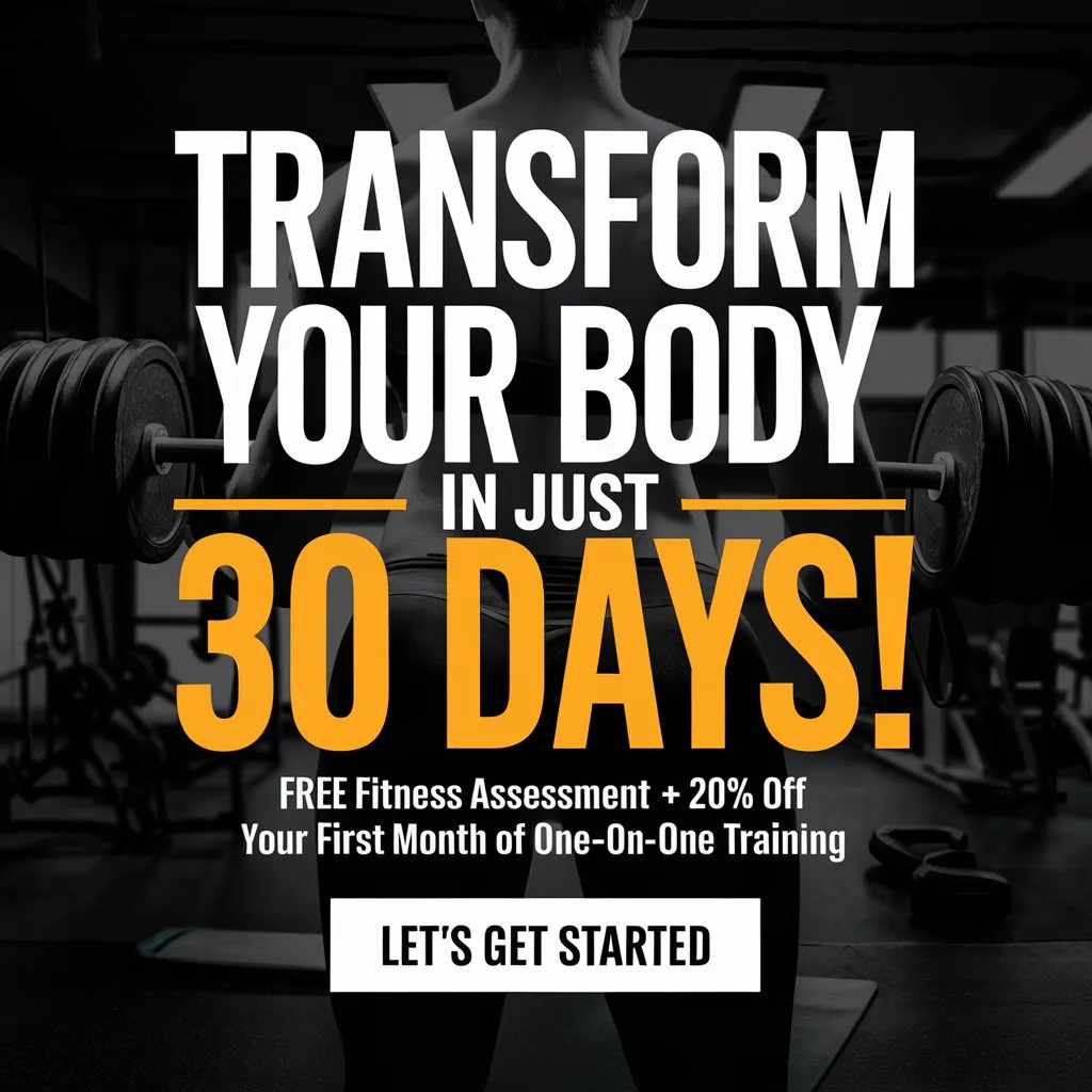 Gym ad: Transform your body in 30 days